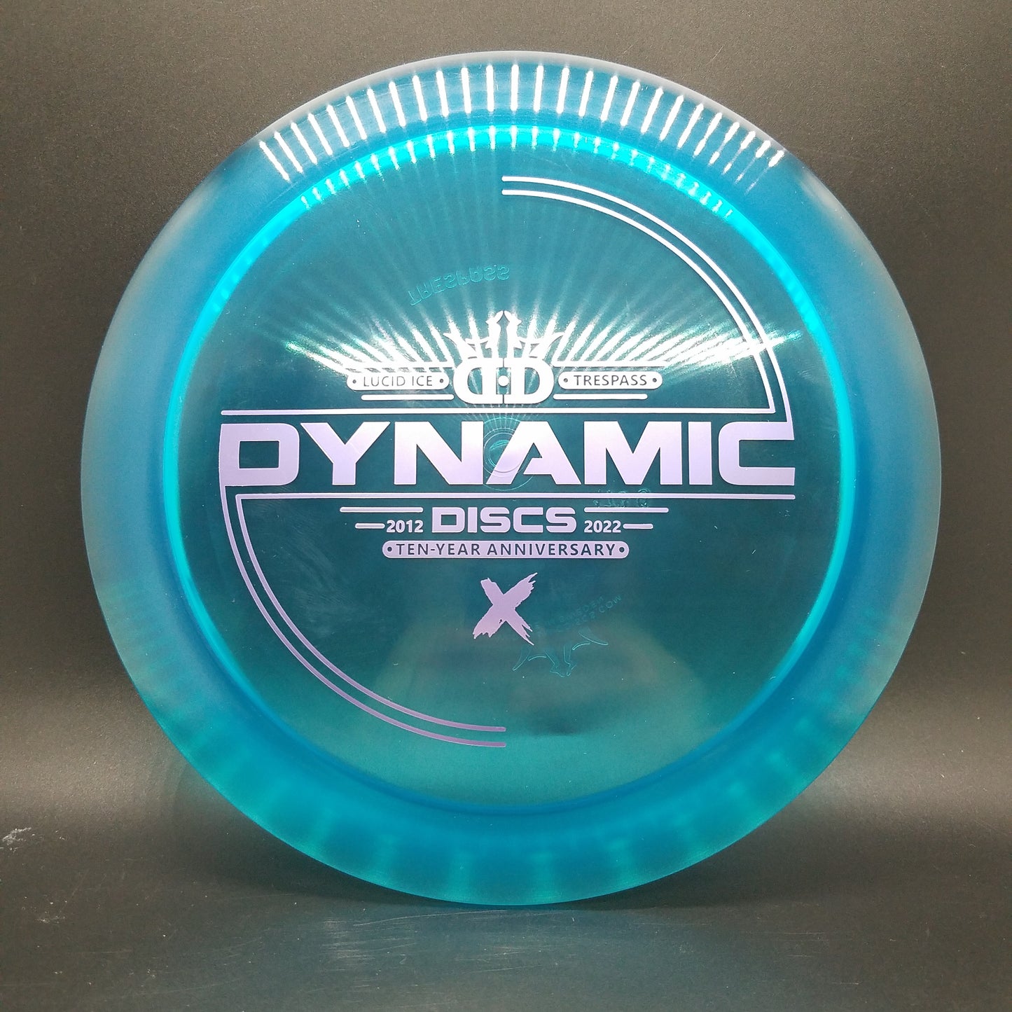 Dynamic Discs Lucid Ice Trespass Blue with silver stamp 173g