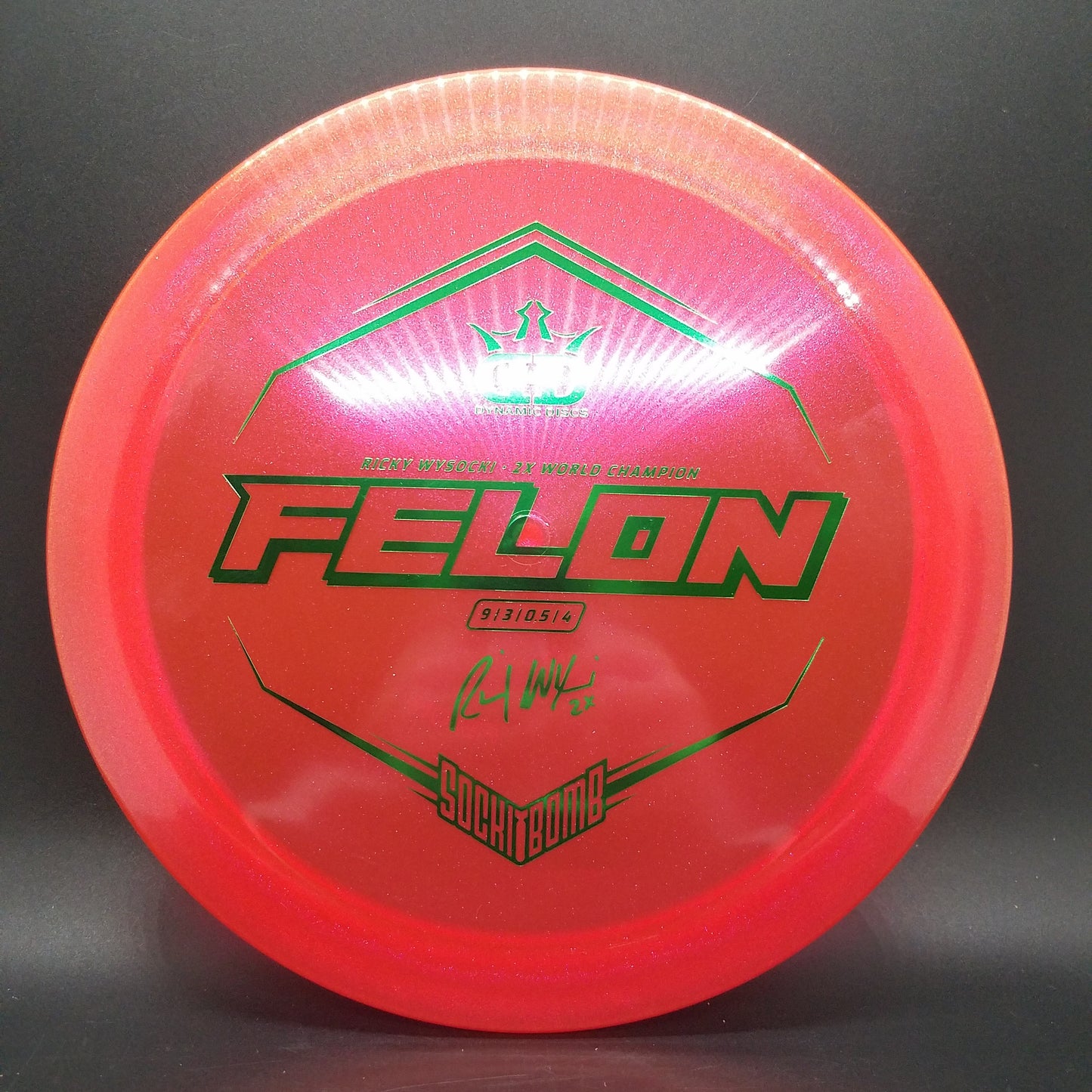 Dynamic Discs Shimmer Felon Red 173g